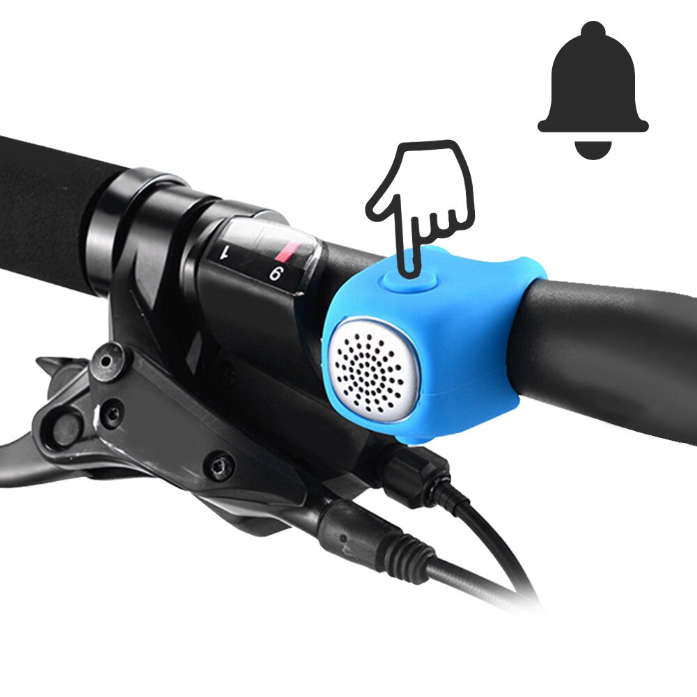 4- kleurige elektrische fietsbel met 90 db hoorns, regenbestendig mtb-stuur, silicagel omhulsel, fietsbel, fietsaccessoires