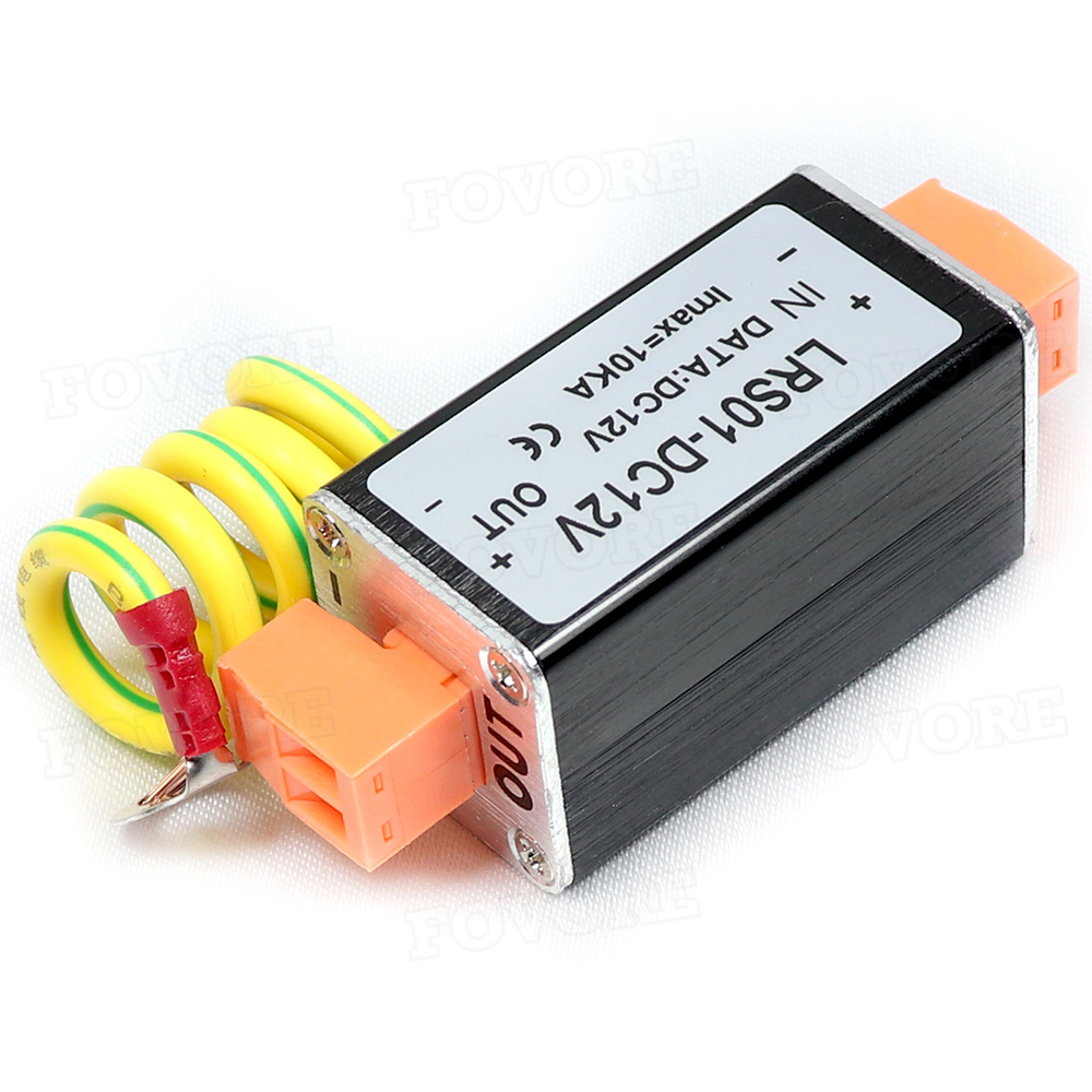 DC12V Date Signal Power Arrester Anti Surge Protector Monitoring CCTV Camera Lightning Protection Device Thunder Preventer