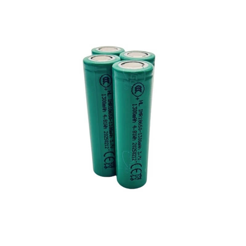Batteria al litio ricaricabile IMR18650 1300mAh originale al 100% da 3,7 V, adatta per torce portato con ventilatore portatile, giocattoli elettrici