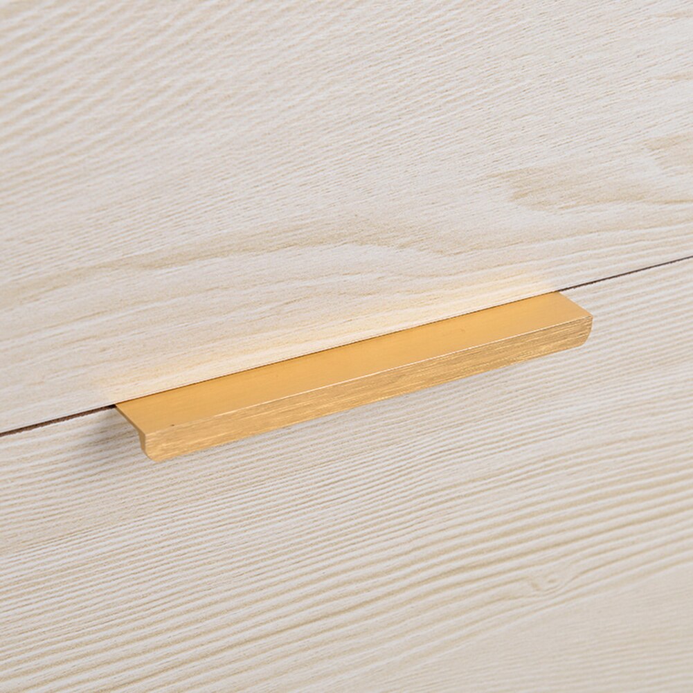 Gold/Champagne Hidden Cabinet Handles Stainless steel Kitchen Cupboard Pulls Drawer Knobs Furniture Handle