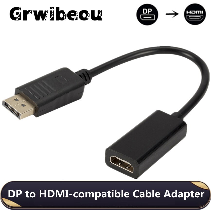 Dp Naar Hdmi-Compatibele Kabel Adapter Man-vrouw Voor Hp/Dell Laptop Pc Display Port Naar 1080P Hdmi-Com&#39; Kabel Adapter Converter