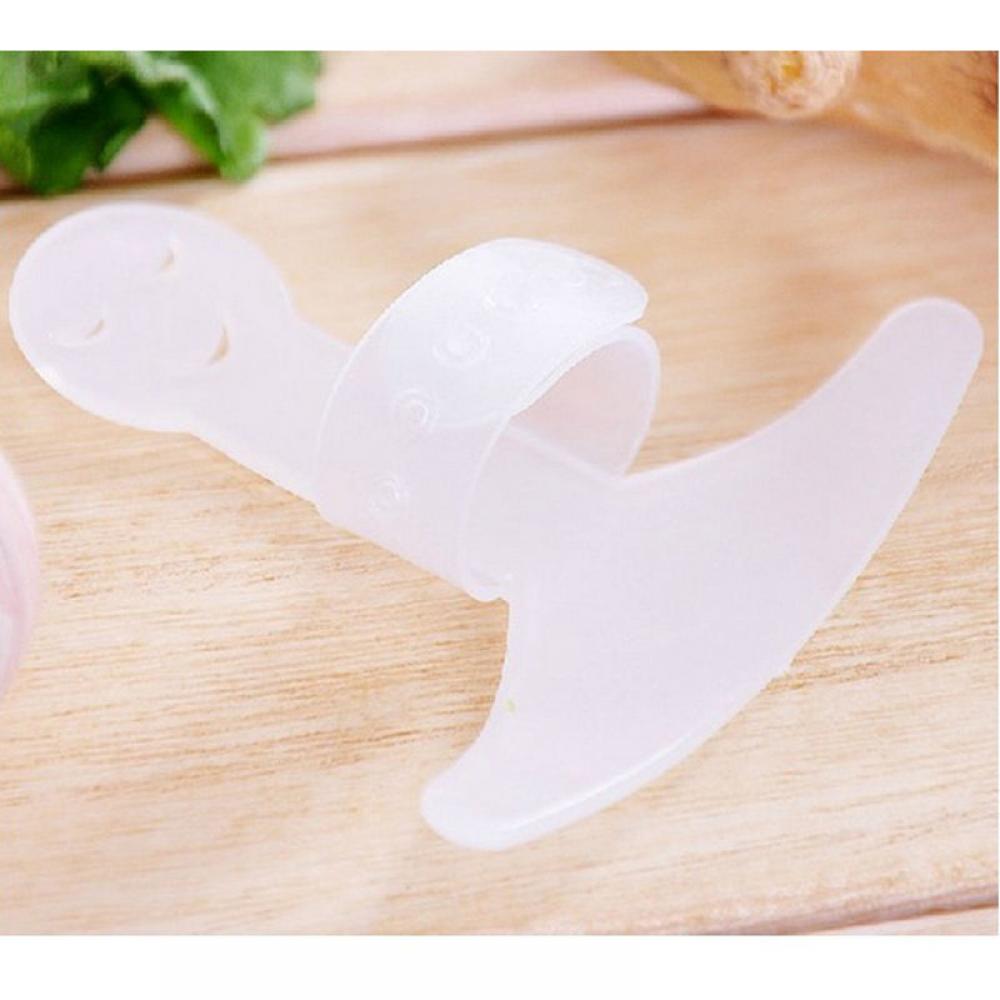 5 stk / sæt smil køkken tilbehør plast finger beskytter beskytte din finger hånd ikke ondt skåret vegetabilsk værktøj sikkerhedsbeskytter