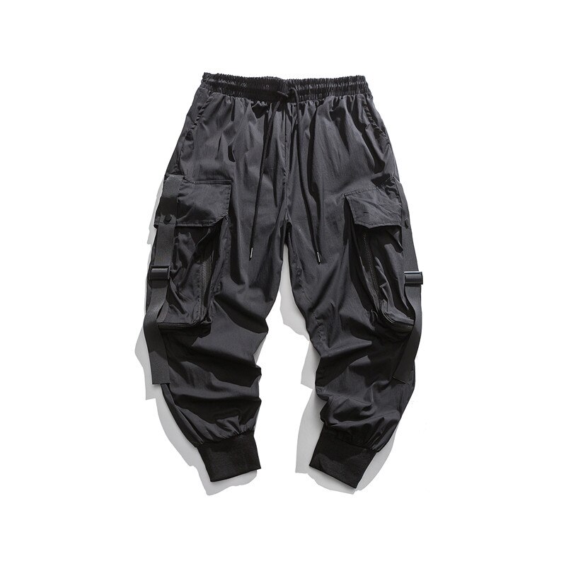Techwear Hip Hop Harembroek Mannen Kleding Streetwear Koreaanse Stijl Kleding Kpop Joggers Mode Baggy Cargo Broek Mannelijke: XL / Black