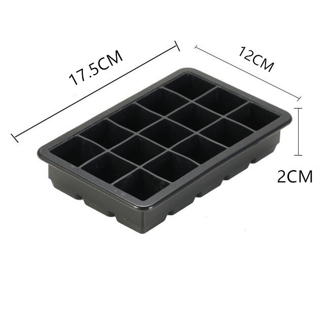 Perfect Ice Cube Silicone Cube Maker Form Cake Pudding Chocolate Molds Easy to Remove Ice Trays Fade Resistant: 15 cells 1pcs