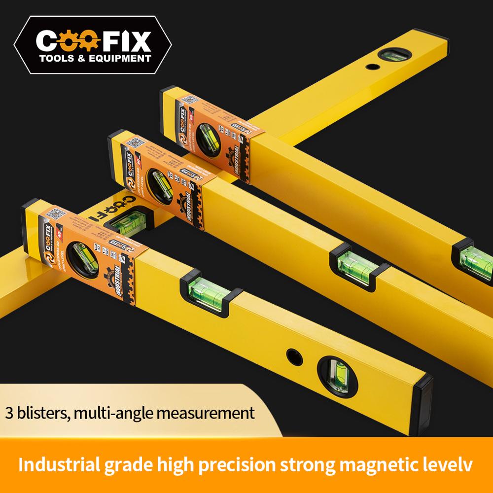 COOFIX 3 Bubble Spirit Level Bubble Ruler High Bearing Ruler Lever Bubbles Rustproof Horizontal Ruler Spirit Level Balance Ruler