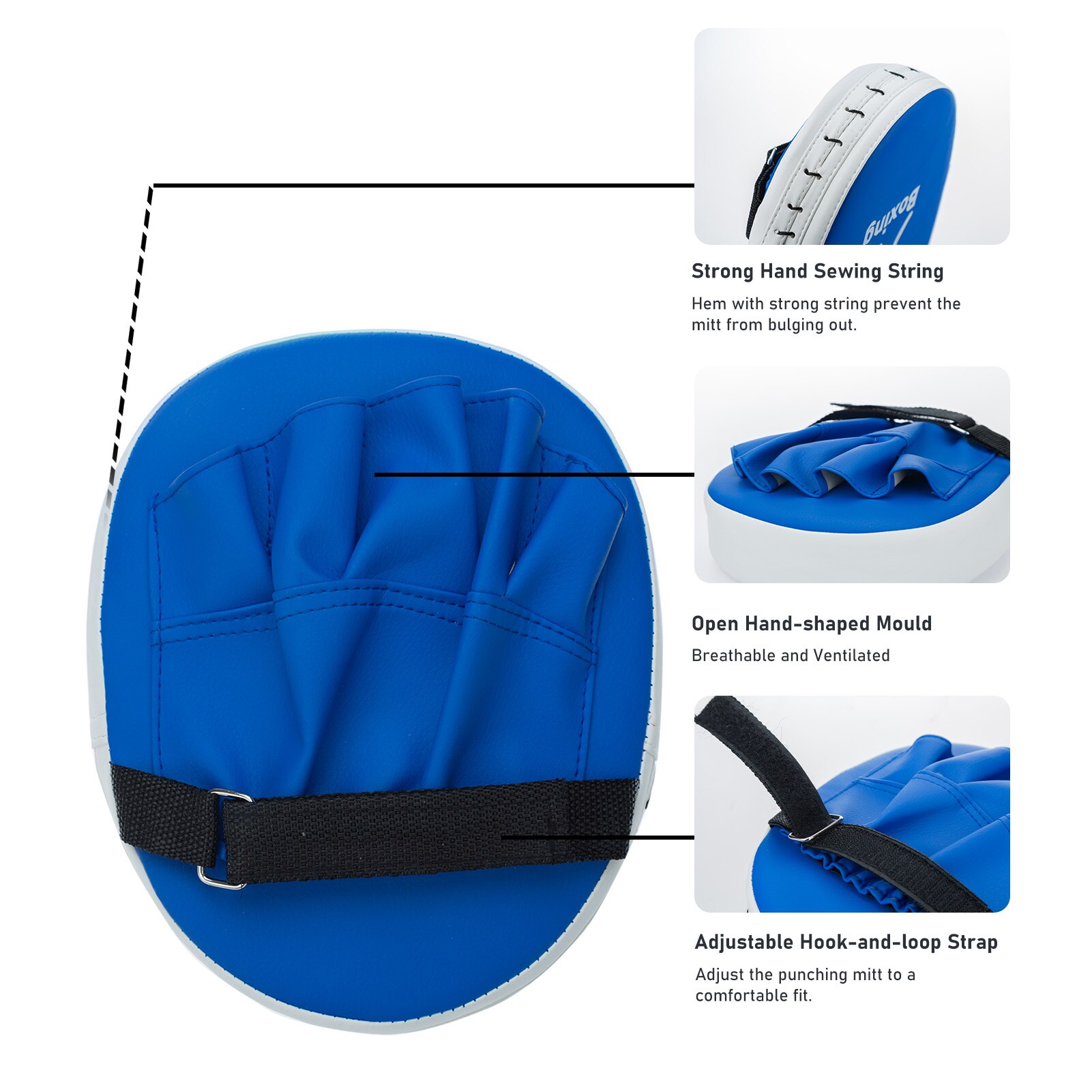 1pcs Boxing Hand Target MMA Martial Thai Kick Pad Kit Black Karate Training Mitt Focus Punch Pads Sparring Boxing Bags