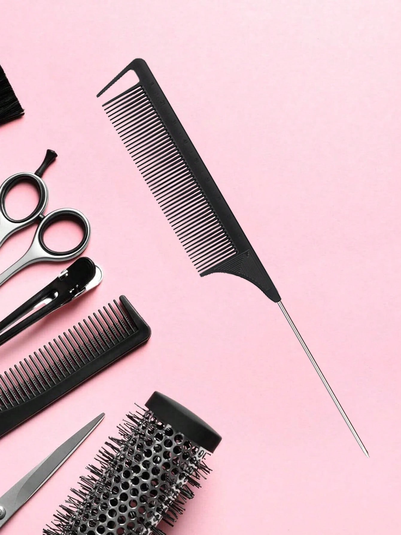 stainless steel pointed tail hair hair comb hair brush salon hair styling tool hair comb Special for real hair wigs