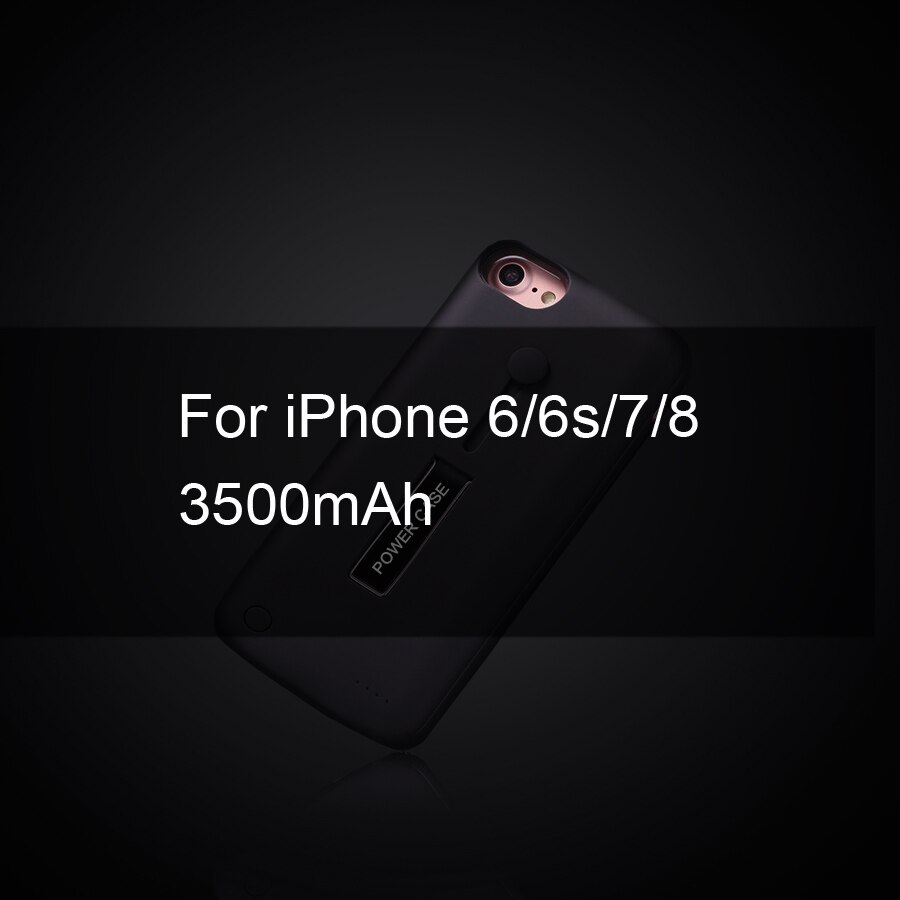 10000mah Ultra Slim Power bank For iPhone 6S 6 7 8 plus case Battery Charger Case For iPhone X XS MAX XR PowerBank Charging Case: Black For i6 6s 7 8