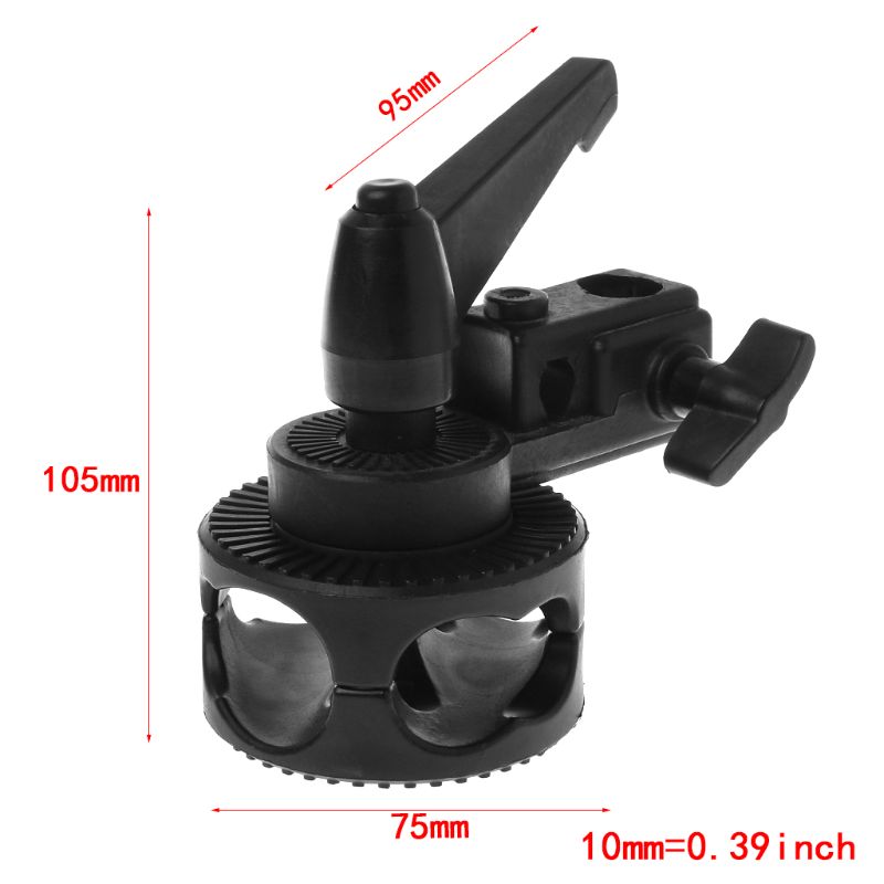 Single Swivelling Grip Head Angle Wheel Clamp Clip Bracket Tilt Mount Adapter Telescopic Studio Reflector Boom Arm