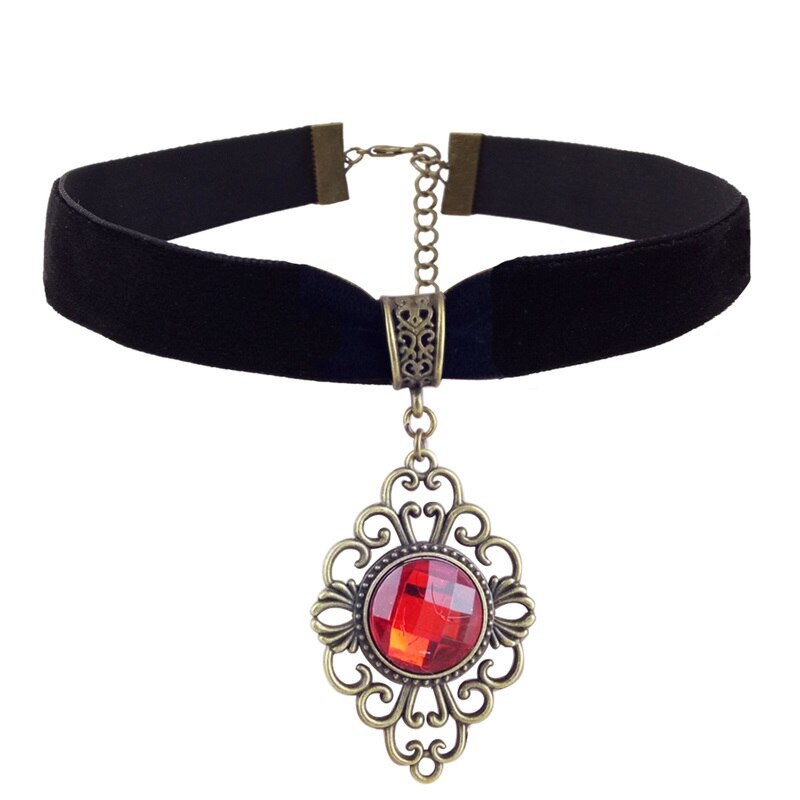 1pc Elegante Rose Choker Ketting Voor Vrouwen Accessoires Gothic Party Sieraden