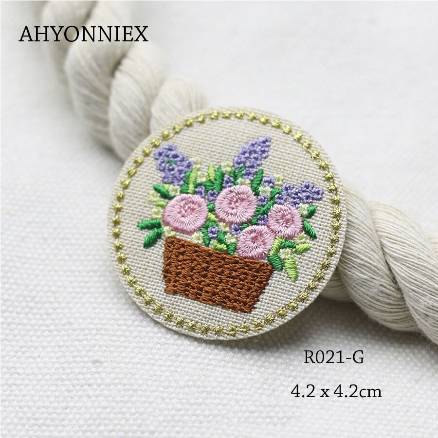 1 stuk schattige ronde bloemenpatches voor kledingborduurwerk, strijkapplicaties voor bloemen voor kinderjurken, kledingpatches voor doe-het-zelf