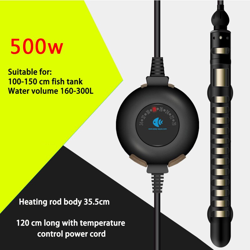 Aquarium Mini Thermostaat Verwarmingselement, Digitale Display Temperatuurregelaar, Dompelpompen Verwarming Buis. Verwarming Buis Van 25W 500W: 500w