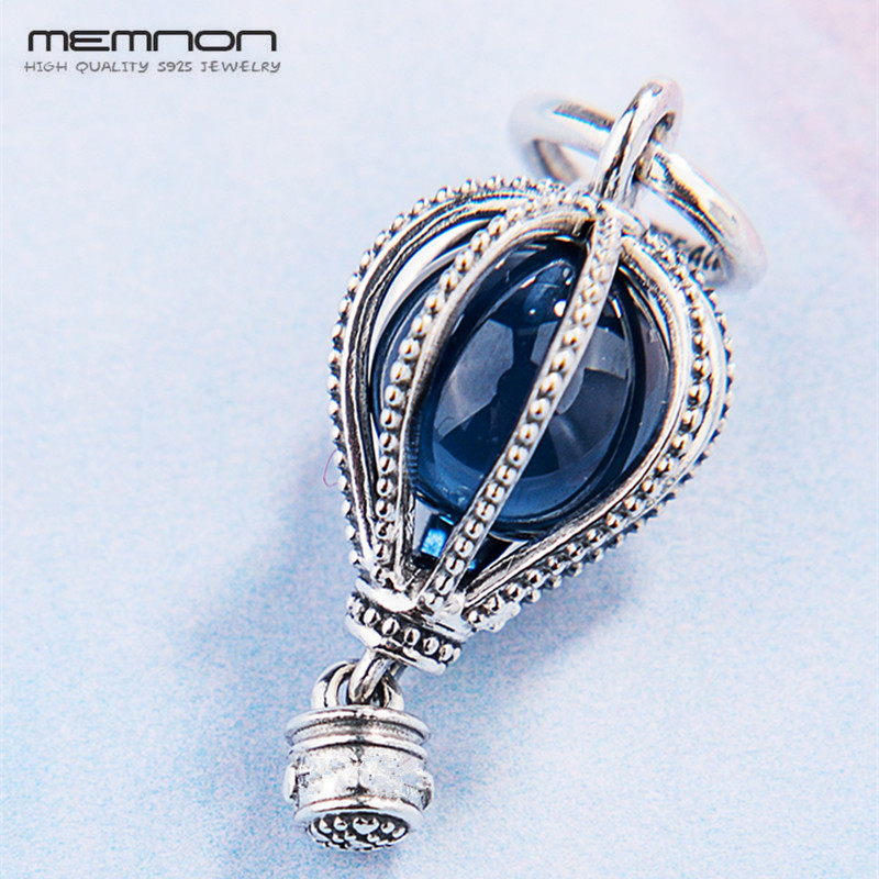 zomer drijvende charm 925 Sterling zilveren Blue Air Ballon Charms fit armbanden kettingen DIY hanger voor sieraden maken