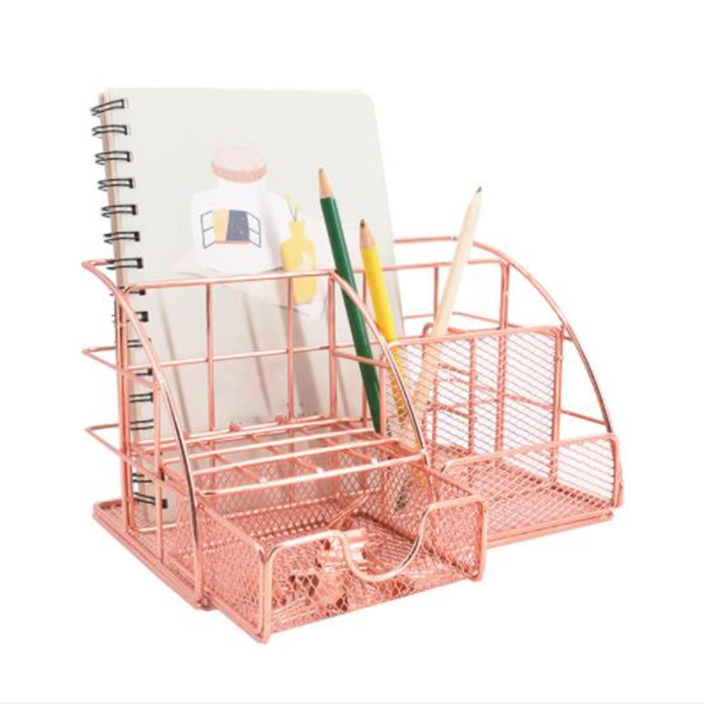Desktop Storage Rack Multi-functional Document Letter Stationery Holder Desk Organizers Office Supplies