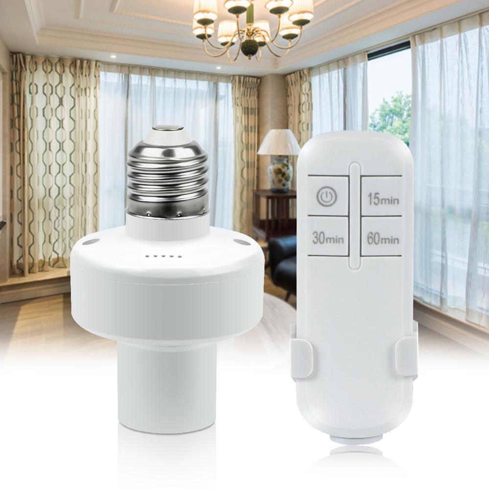 Smart Lamp Draadloze Afstandsbediening E27 Lamp Stand Met Timer Schakelaar Socket Home Led Verlichting Voor Slaapkamer Keuken Lamp houder