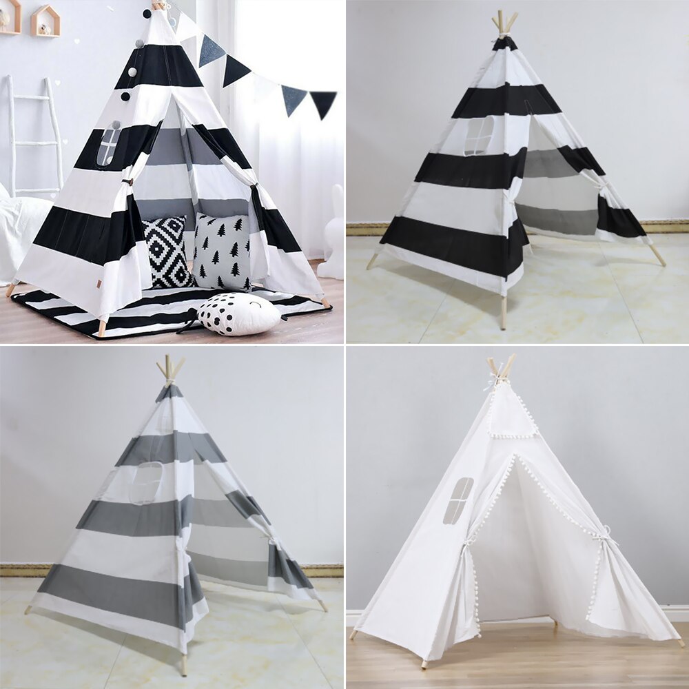 Kinderen Spelen Huis Canvas Teepee Indian Speelgoed Tent Kinderen Wigwam Indoor Outdoor Huishoudelijke Home Decor