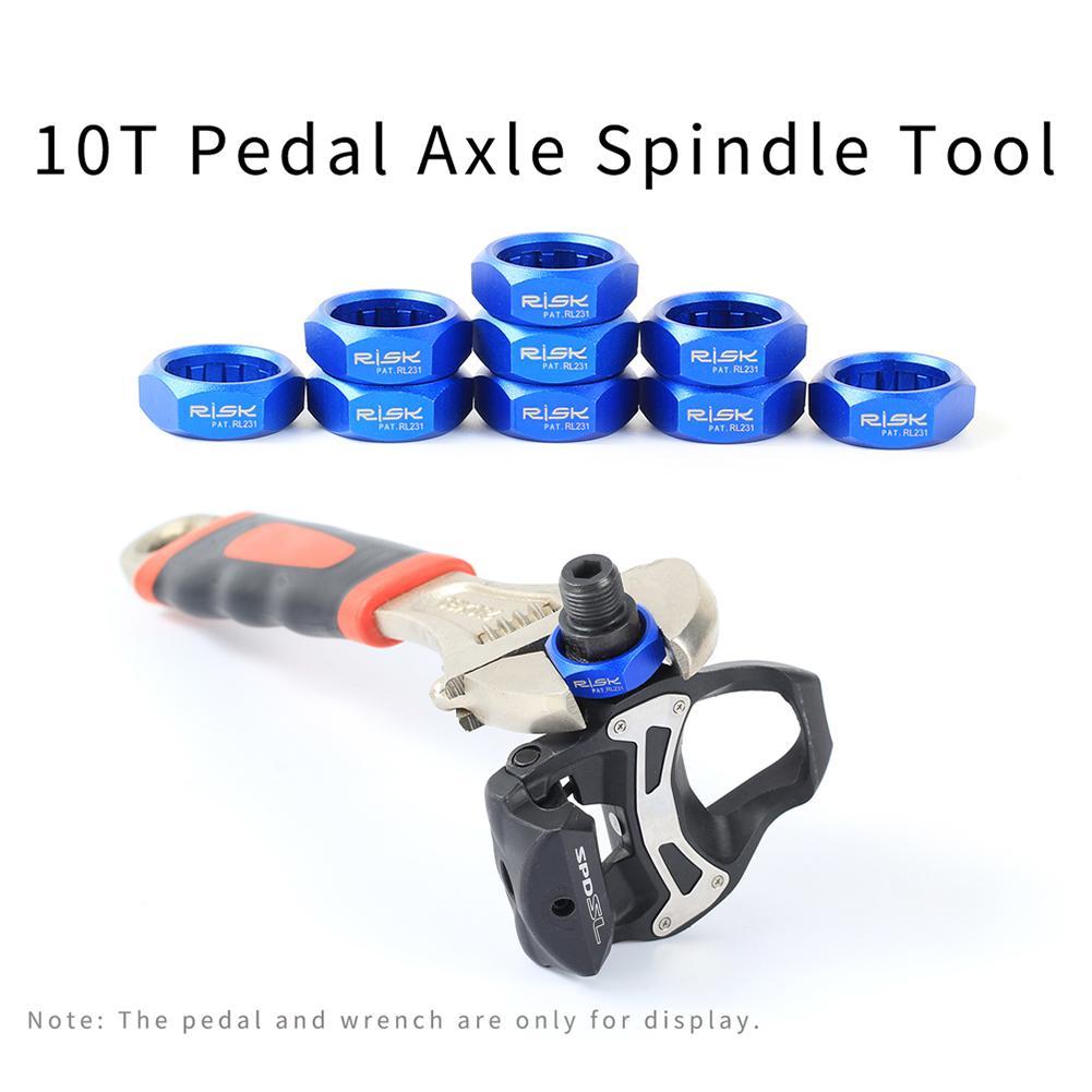 1pc risiko 10t cykel pedal demonteringsværktøj låse pedal skaft installation og afmontering værktøj til shimano 10- tand pedaler