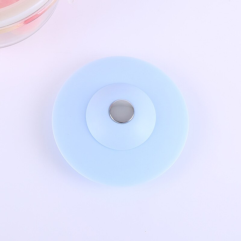 Kitchen Sink Drain Plugs Strainers Bath Drain Stopper Waste Plug Sink Filter Strainer Bathroom Shower Sink Mesh Hair Catcher: Light Blue