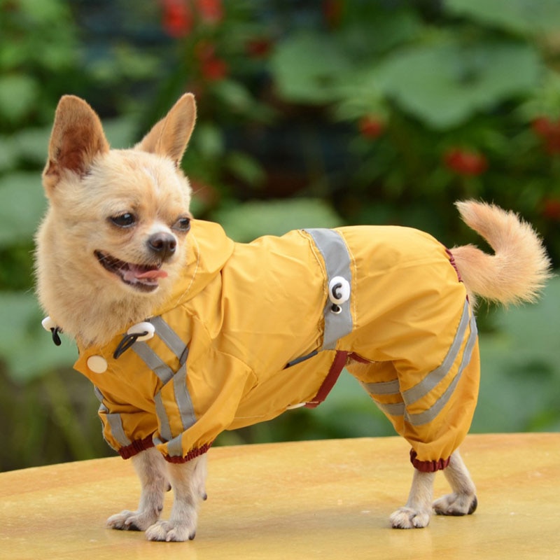 Puppy Hond Cool Regenjas Glinsteren Bar Hoody Waterdichte Regen Mooie Jassen Coat Kleding Kleding