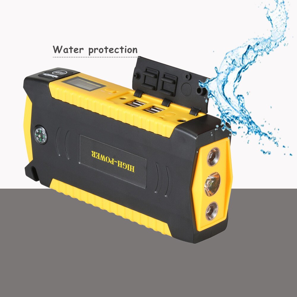 GKFLY High Capacity Car Jump Starter Power Bank 12V Portable Car Starter Starting Device Booster Starter with Cables Buster LED