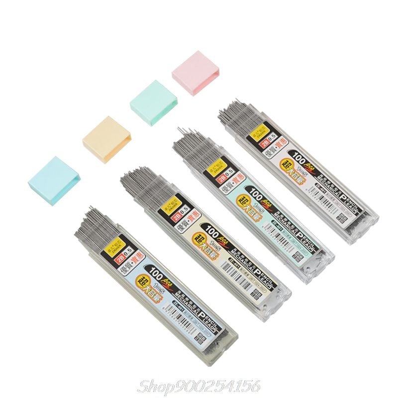100Pcs/Box Graphite Lead 2B Mechanical Pencil Refill Plastic Automatic Pencil Lead Au03 20: 5mm