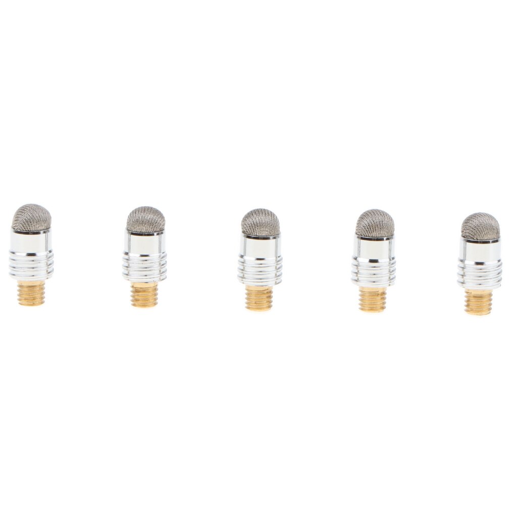 Paquete de 5 puntas de fibra de malla capacitiva 2 en 1 reemplazo para la pantalla táctil del teléfono celular Tablet Stylus Dia 6,0mm
