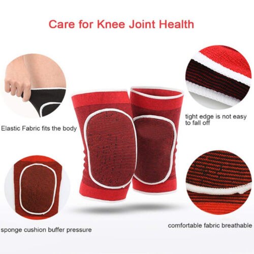 Rodillera de esponja transpirable, Protector de apoyo para deportes de Fútbol, escalada, 2 uds.