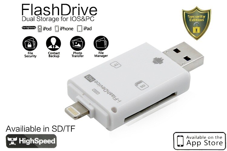 ! 2 in 1 micro sd tf kaart sd kaartlezer usb 2.0 voor iphone/ipad/android/computer