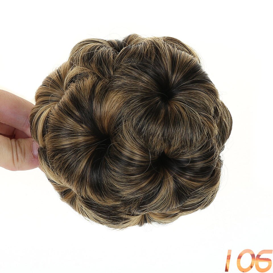 WTB Women Chignon Hair Bun Donut Clip In Hairpiece Extensions Black/Brown/ Synthetic High Temperature Fiber Chignon