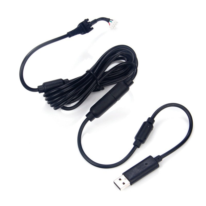 USB 4Pin Voor Line Cord Kabel + Breakaway Adapter Voor Xbox 360 Bedrade Controller KK