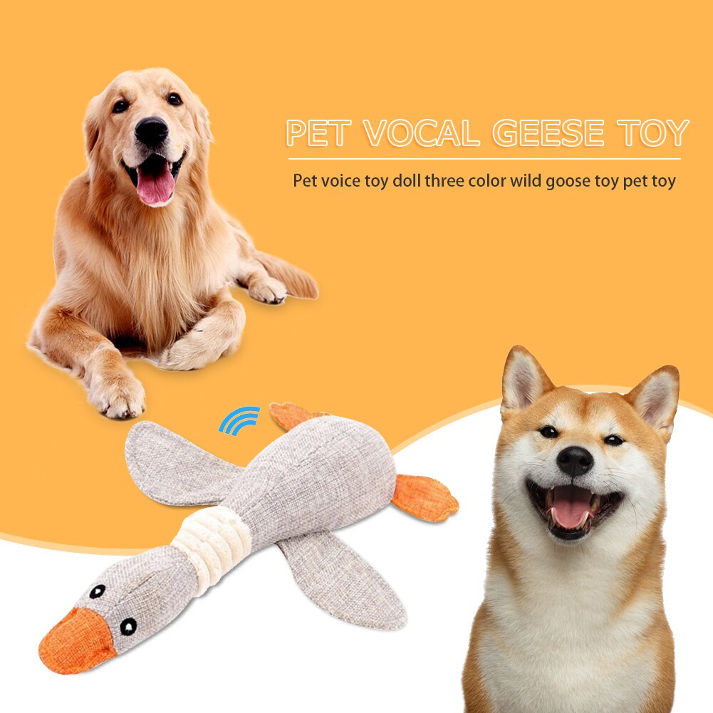 Dog Squeak Toys Wild Goose Sounds Toy Cleaning Teeth Puppy Dogs Chew Supplies Training Supplies Dog Educational Plush Toys