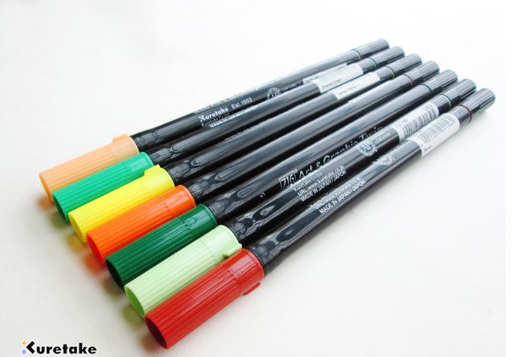 ZIG Kuretake Art & Grafische Twin Brush Pennen Twin Tip waterbasis Dye Japan TUT-80 Pastel Kleuren