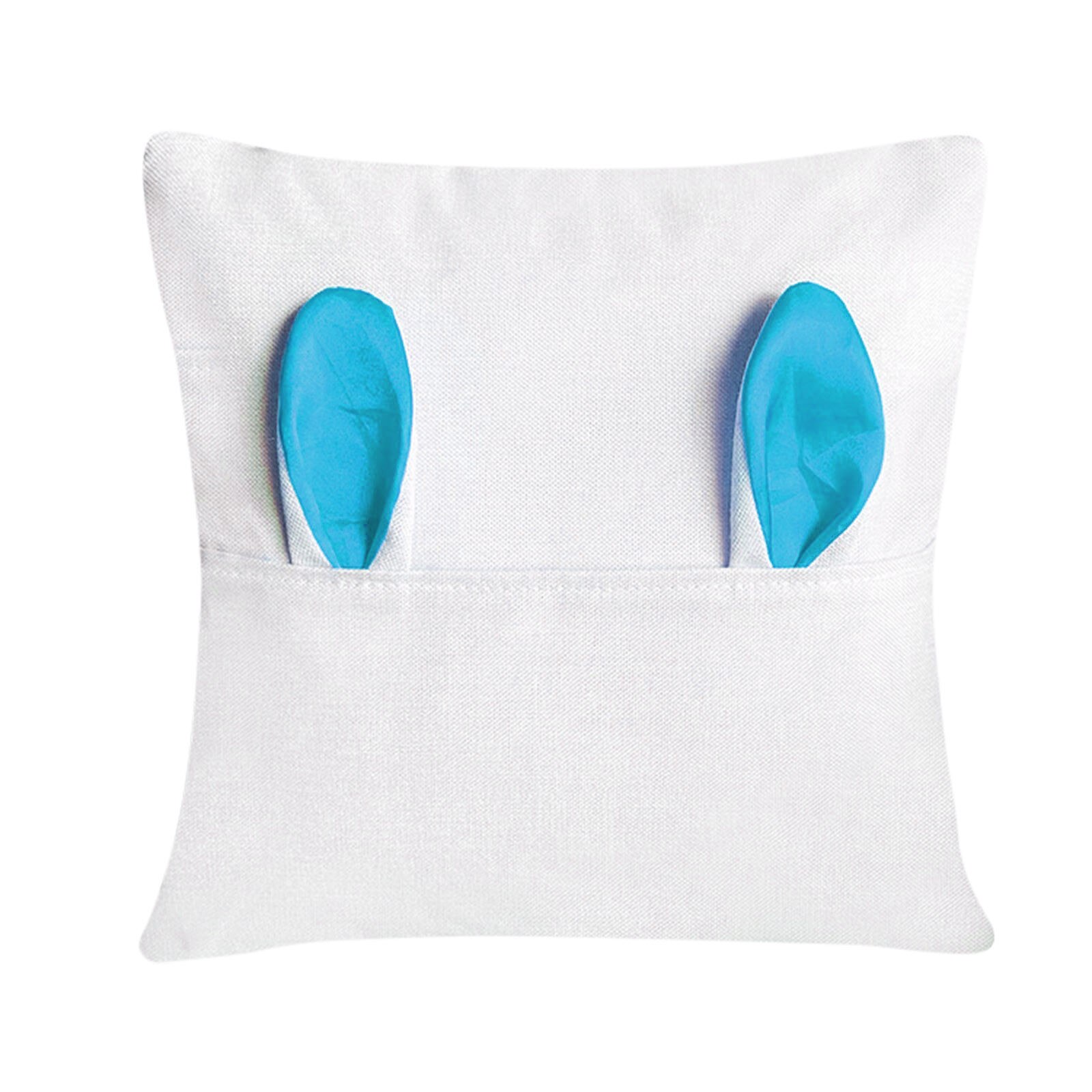 Pasen Leuke Bunny Kussensloop Familie Decoratie Kussenhoes Familie Kussensloop 40X40 Cm Kids Kinderkamer Decoratie: Blue 