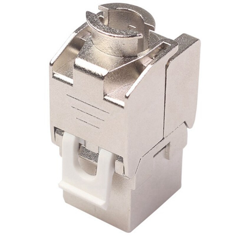 5Pcs Network RJ45 Cat7 Keystone Jack Module 360 Degree Full Shielded RJ45 Socket to LSA Tool-Free Termination