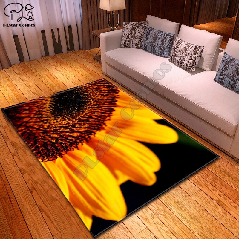 Zonnebloem Rose Patroon Grappige 3D Gedrukt Badkamer Voetstuk Tapijt Deksel Wc Cover Badmat Set Stijl-3