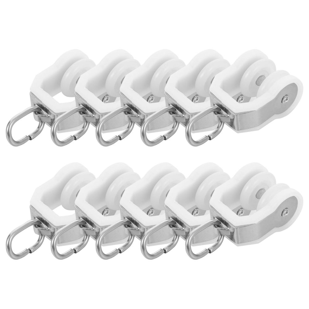 10pcs Curtain Glider Hooks Curtain Rail Track Gliders Sliding Roller Runner Hook