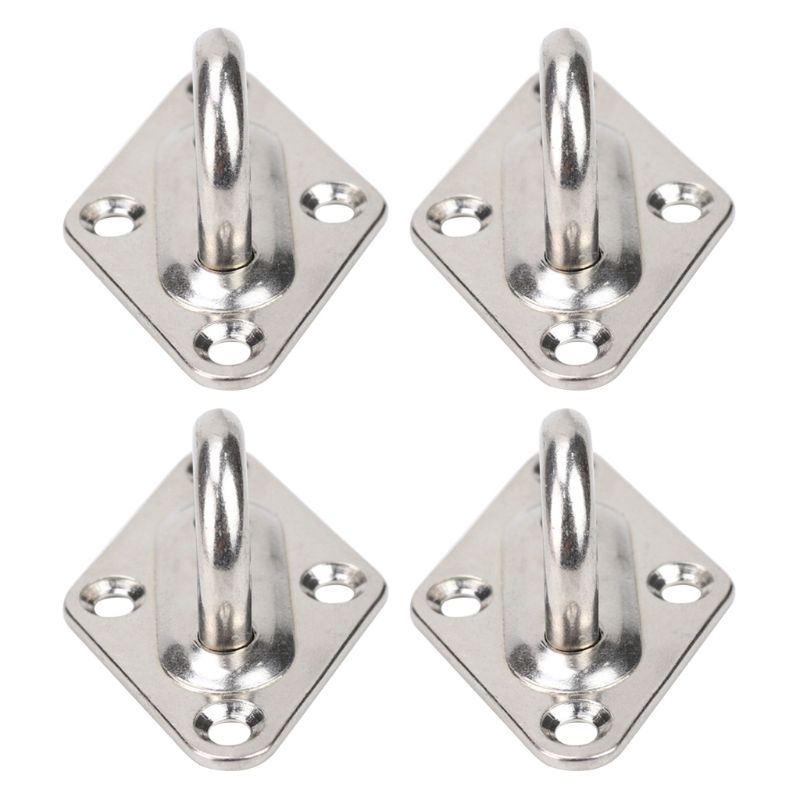 304 Stainless Steel Ceiling Wall Mount Hook Heavy Duty Anchor Eye Plate For Boat Yoga Swings Hammocks 6mm/8mm Full welding