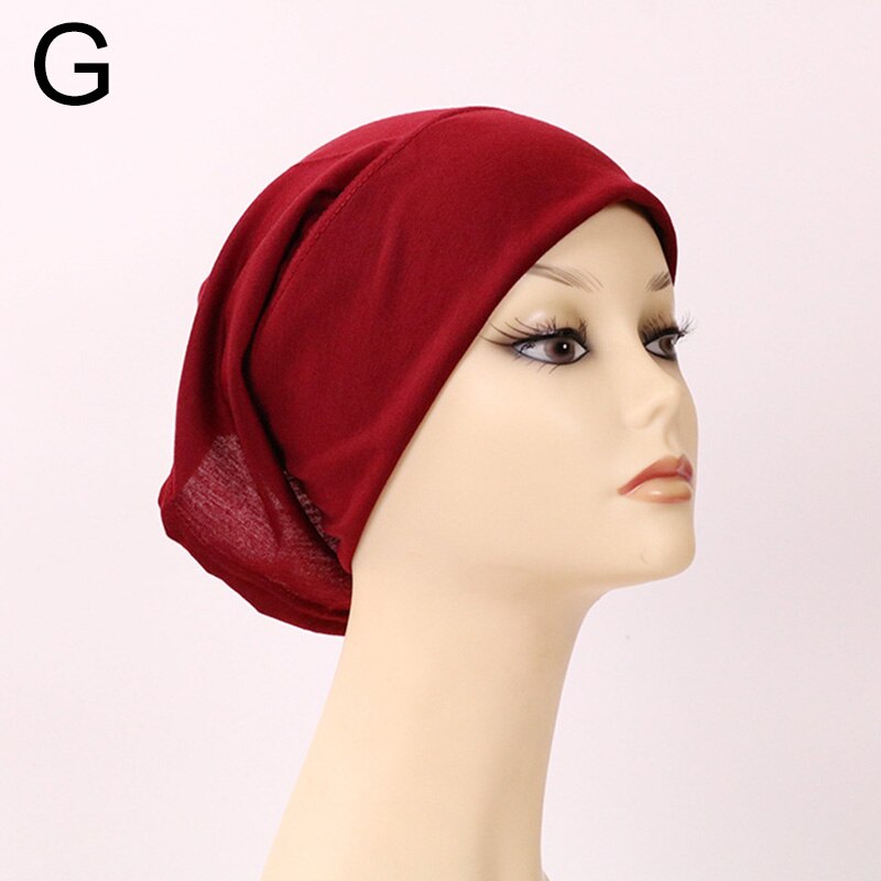 Bonnet Tube Hijab pour femmes, chapeau de chimiothérapie, couvre-tête en coton, intérieur, musulman, indien: G