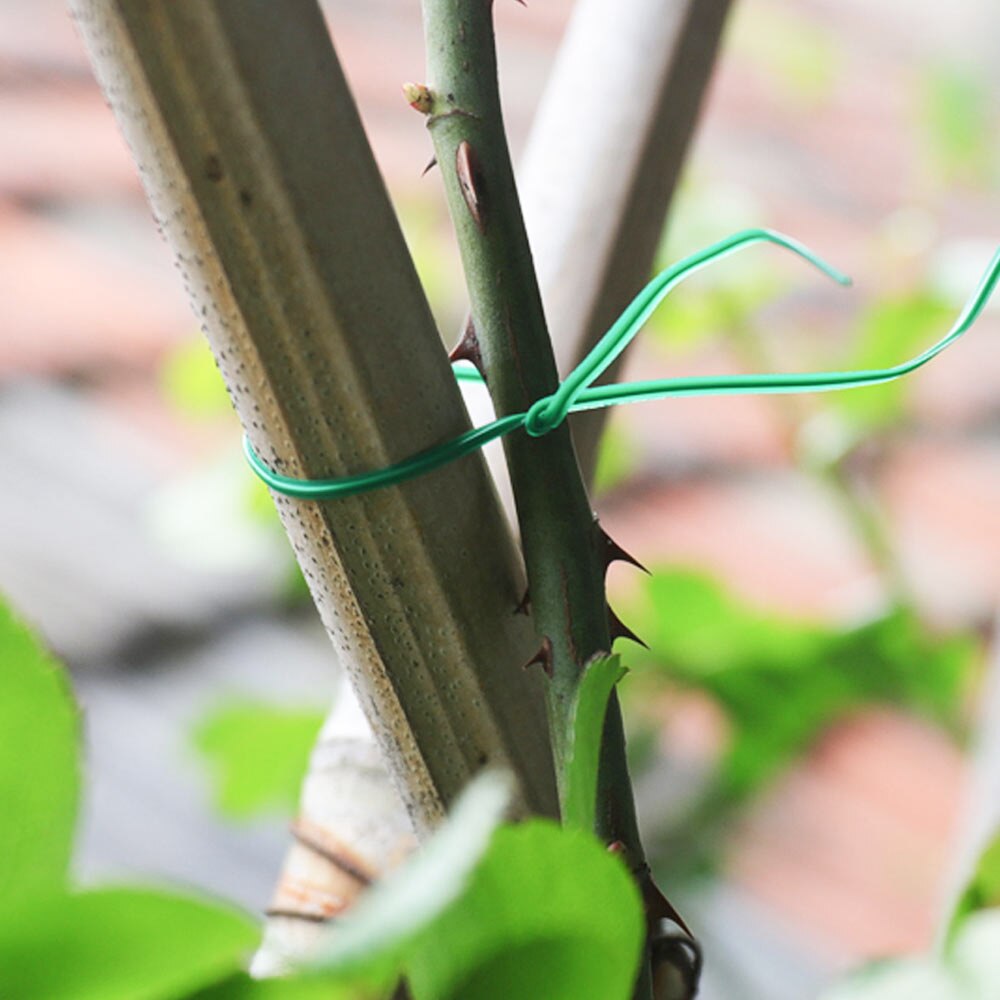 100M Sterke Groene Gecoate Draad Met Cutter, Plastic Gecoat Ijzeren Kabelbinder, wire Binding Touw Voor Tuinieren En Tuinieren