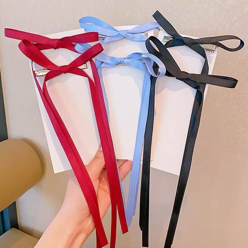 Cinta con lazo para el pelo de colores coreanos, pinzas para el pelo con lazo a la , horquillas con Clip LATERAL, diadema para mujer, accesorios para el cabello: Oro