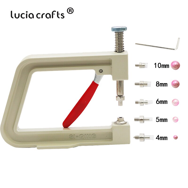 ! 1Set Handleiding Kralen Machine Vaste Cap Parel Kraal Klinknagel Craft Voor Handmatige Reparatie Kleding Kant Knit Hoed Haar Tools 048016086