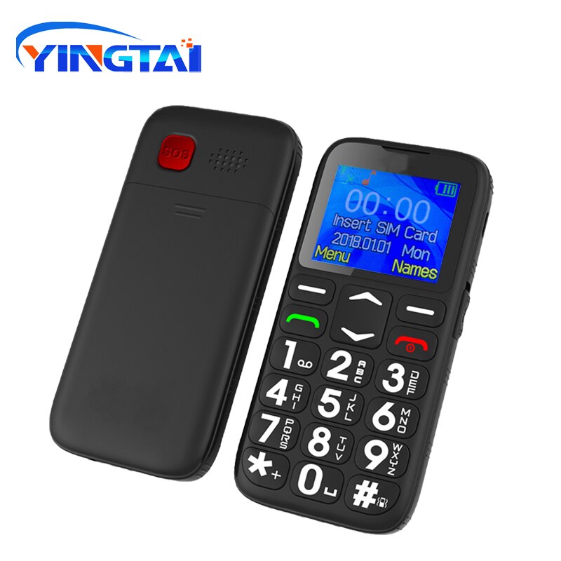 Free Desktop Charger YINGTAI T19 Push-button Telephone Single SIm Senior SOS Mobile Phone No Camera Cellphone Celulares