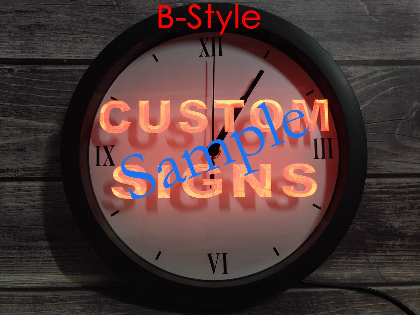 Horloge murale pour cocktail et Bar à bière, application de vin, rvb 5050 Led, enseignes lumineuses au néon, a0b079: B-Style Multi Color / 10 Inch 24 Key