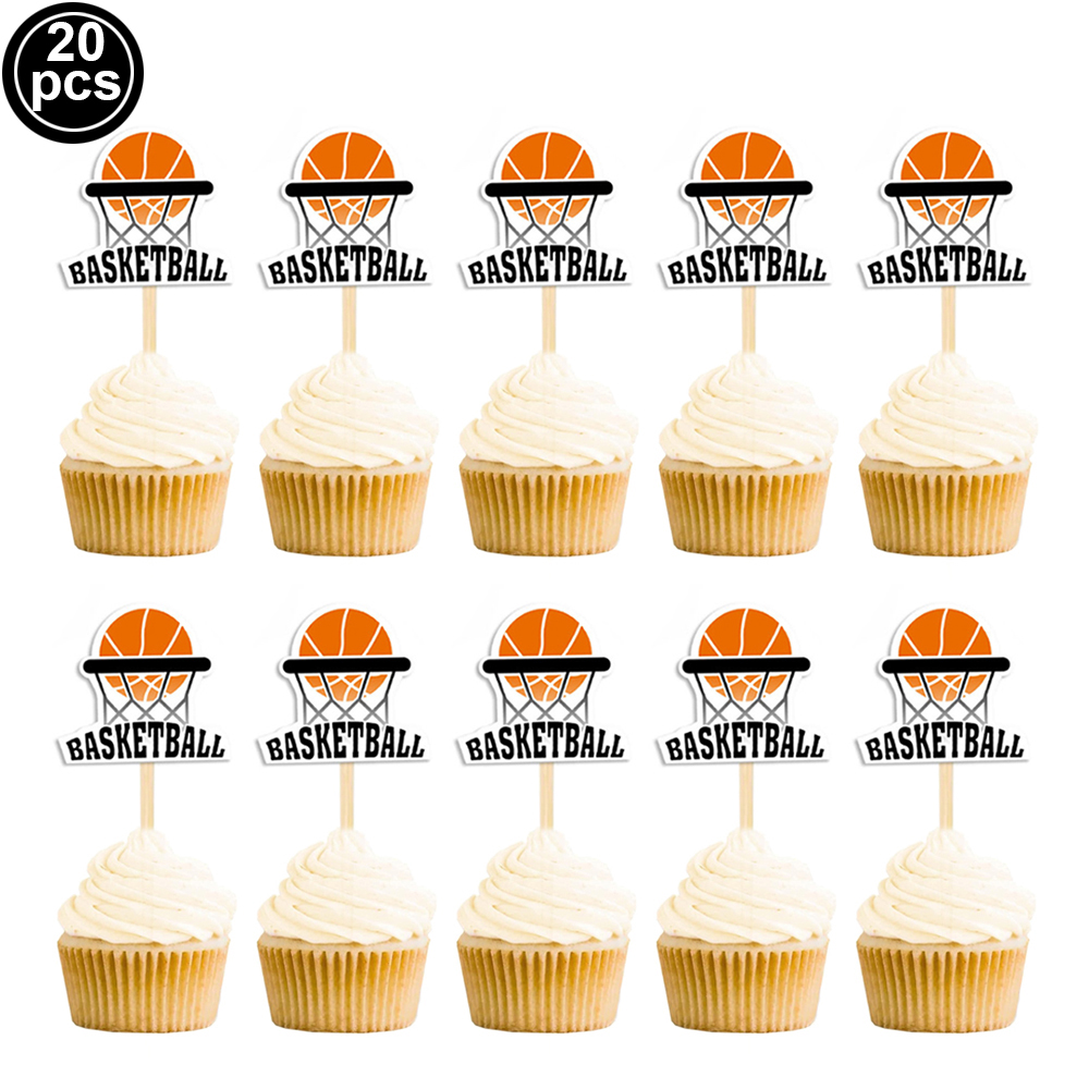 Suministros de de cumpleaños de baloncesto, recuerdos, pajitas de papel de baloncesto, adornos para magdalenas, llavero, caja de barco, decoración deportiva para de baloncesto: plum