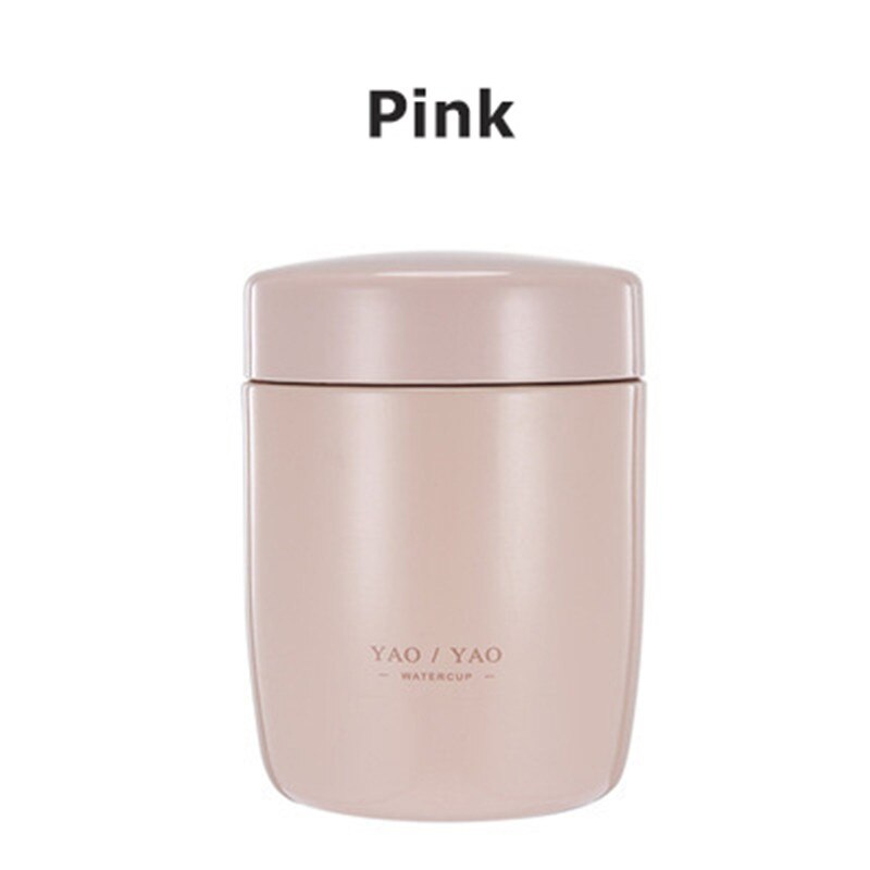 250ml mini matte termos lunsj boks bærbar rustfritt stål matte suppe beholdere vakuum kolber termokopp til låve matte krukke: Rosa