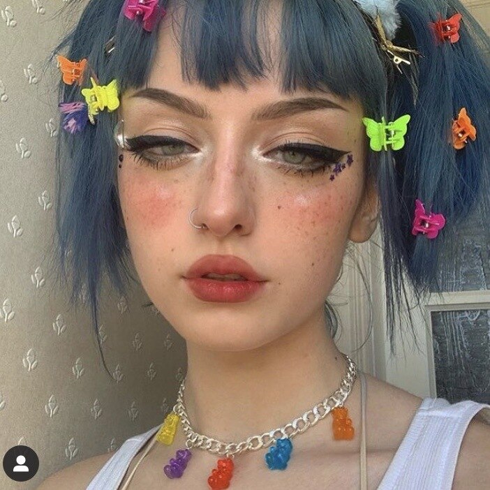 Moderno Scuro Colorato Orso Collana retrò Terreno affrescare della ragazza Discoteca Clavicola A Catena Di Moda Femminile