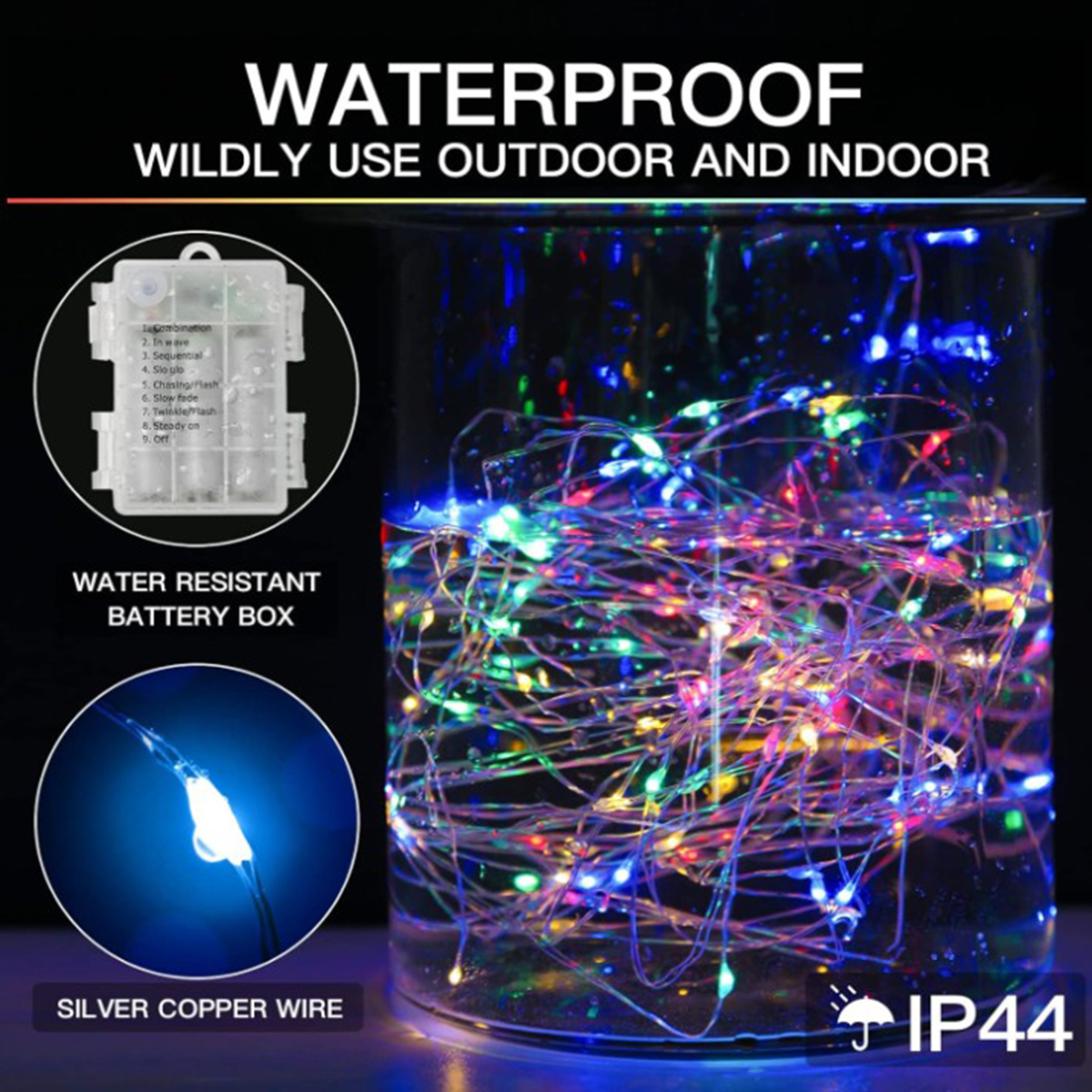 5m 10m 20m ledet-lyslenker juletrelys usb-batteri fjernkontroll girlander kobbertråd ledet-lampe til bryllupsfestdekor