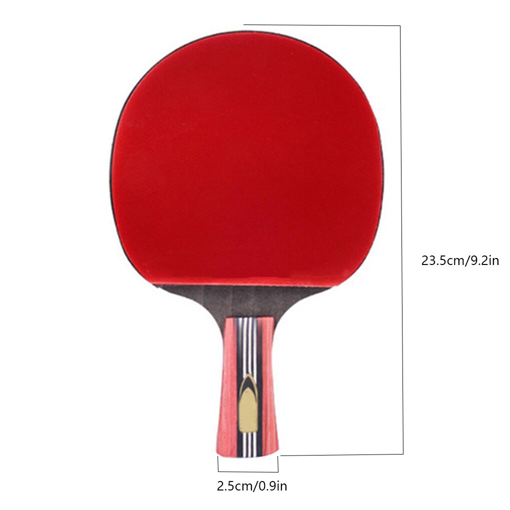 Table Tennis Bat Racket Double Face Pimple Handle Ping Pong Paddle Racket Short Handle Heavy Tip Light Handle