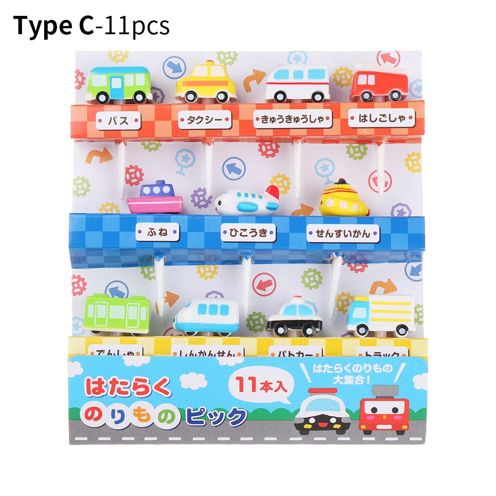 Children Cartoon Fruit Fork Plastic Animal Fruit Fork Picks Mini Snack Cake Dessert Pick Toothpick Bento Lunches Party Decor