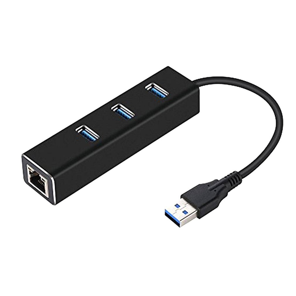USB3.0HUB + Gigabit Network Card Hub 3 Ports USB 3.0 Gigabit Ethernet LAN Rj45 Network Adapter Hub to 1000mbps